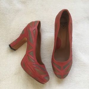 John Fluevog Meera stained glass platform pump 8.5